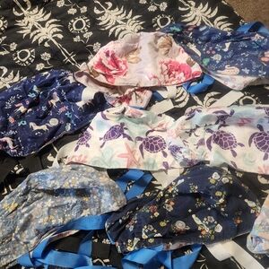 Colorful Patterned Scrub Caps Nurse 8 Pieces